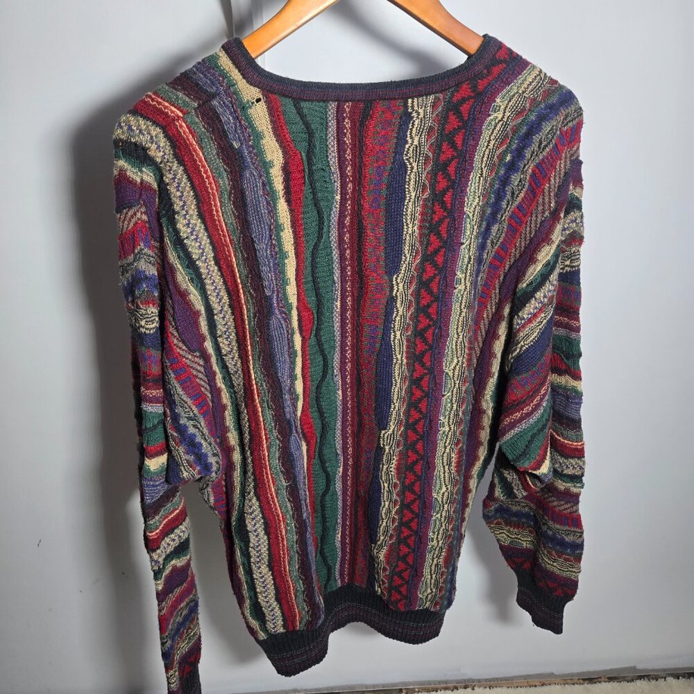 Giorgio Di Firenze Vtg Grandpa Multi-Color Crewneck Sweater Large Coogie… - Picture 6 of 6